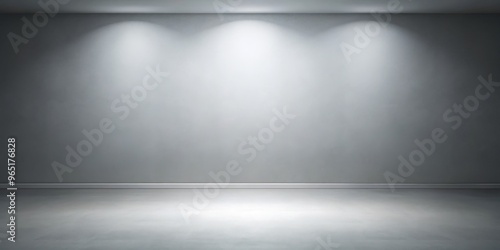 Empty Room with Spotlights,...