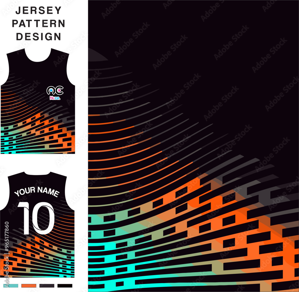 Obraz premium Abstract urban concept vector jersey pattern template for printing or sublimation sports uniforms football, volleyball, basketball, e-sports, cycling and fishing. Pattern jersey printing.