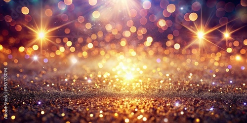 Golden Glitter and Bokeh Li...