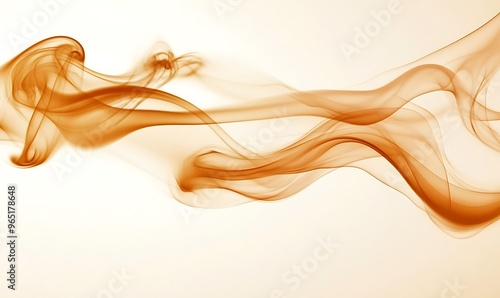 A abstract orange smoke on white background