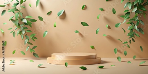 Golden Podium with Falling ...