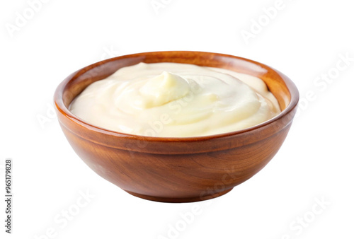 Bowl of Yogurt Isolated for a Fresh Look