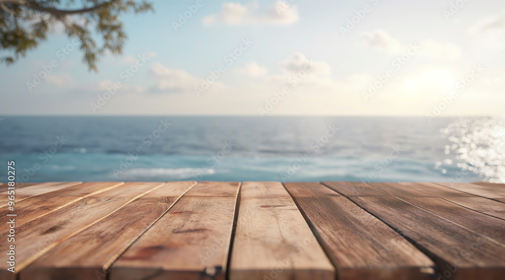 Wooden table top with blurred background of sea and sky, summer vacation concept., wooden pier and sea, wooden pier on the beach, wooden pier on the sea Wooden table top with blurred background of sea and sky, summer vacation concept., wooden pier and sea, wooden pier on the beach, wooden pier on the sea