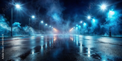Night Cityscape with Street...