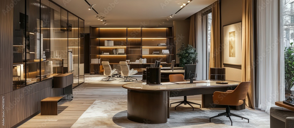 Espresso-toned Milanese office blur with artistic touches. Espresso-toned Milanese office blur with artistic touches.