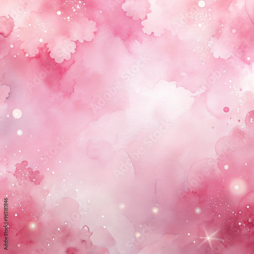 Pink Watercolor Abstract wi...