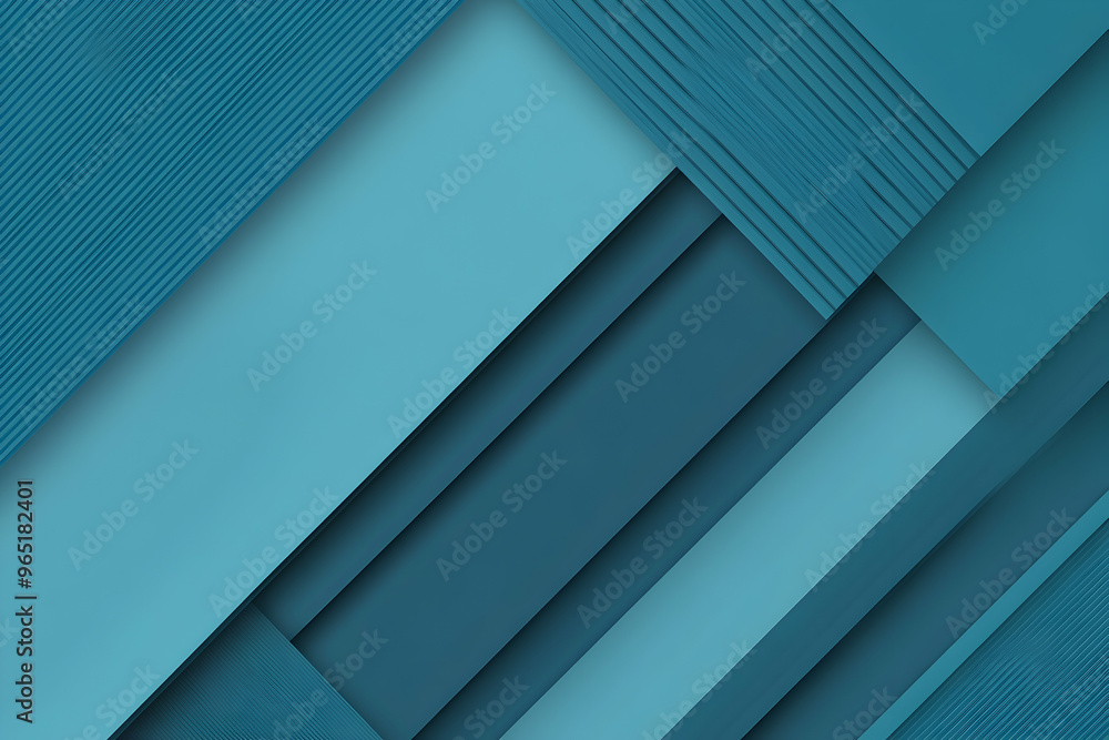 Fototapeta premium Abstract geometric background with blue tones and diagonal lines.