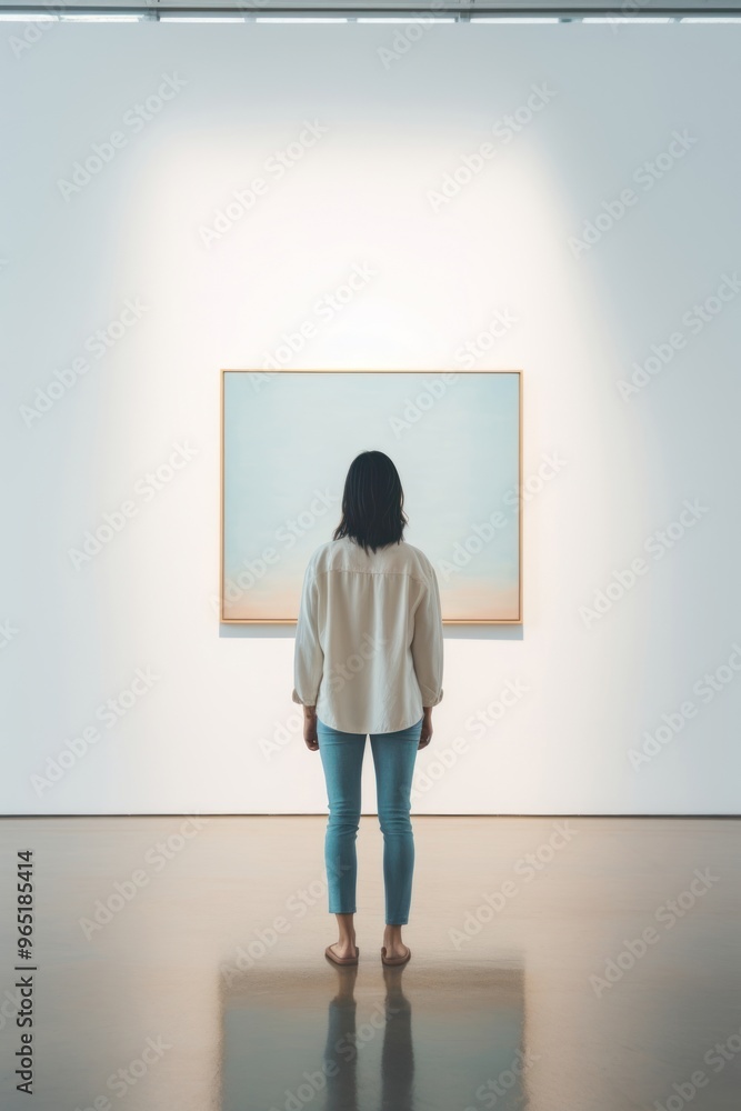Obraz premium Painting standing adult woman.