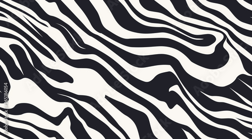 A black and white pattern of simple, swirling shapes that resemble the contours found in zebra stripes, seamless zebra pattern, black and white pattern, zebra skin texture, zebra skin pattern, zebra, 