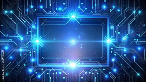 Futuristic technology background with digital interface and glowing circuits, future, technology, background