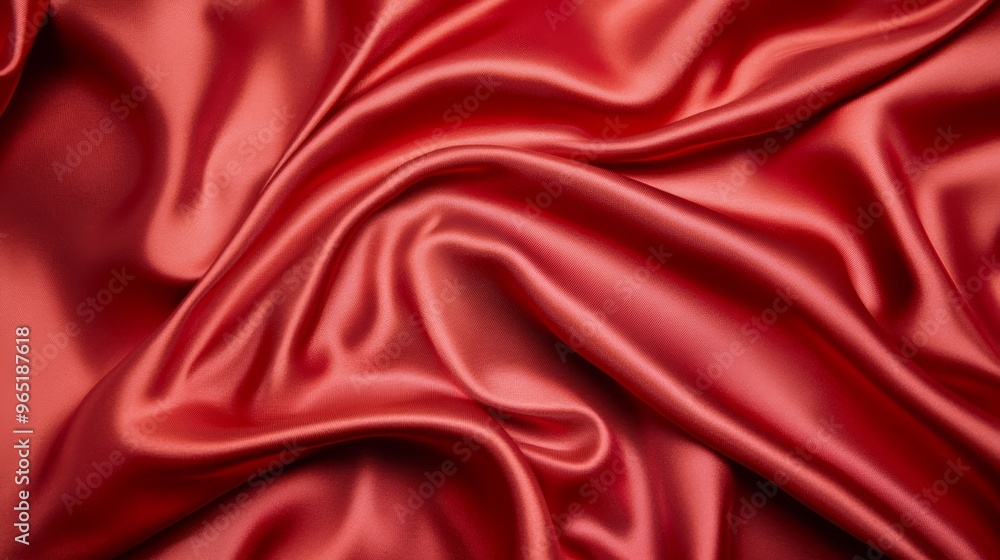 Obraz premium Red satin fabric background