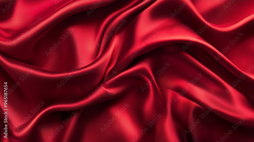 Red satin fabric background Red satin fabric background