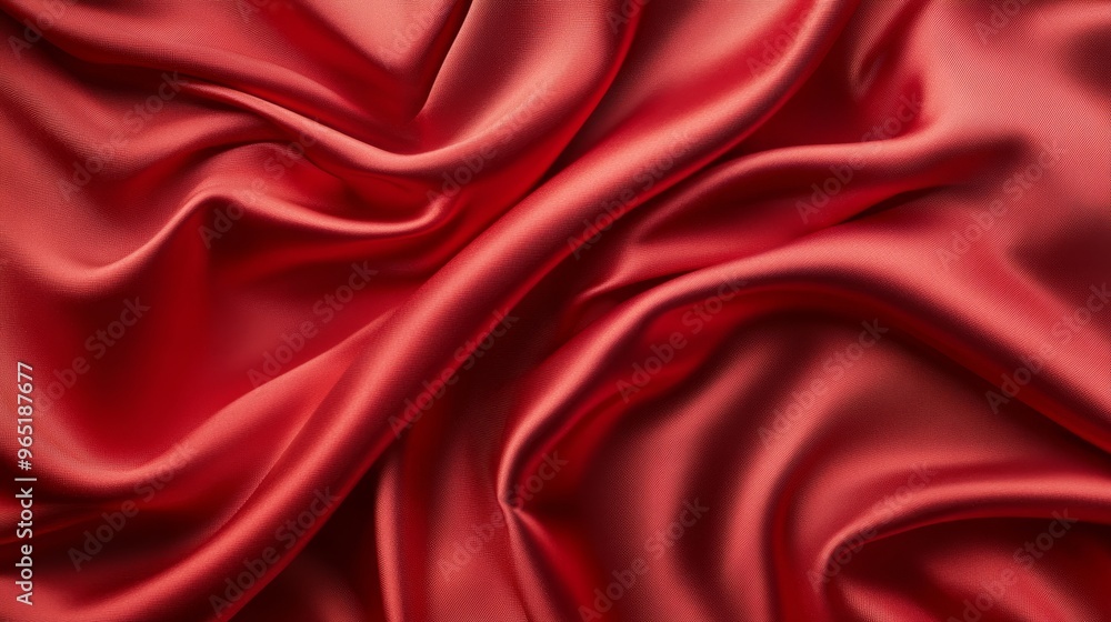 Obraz premium Red satin fabric background