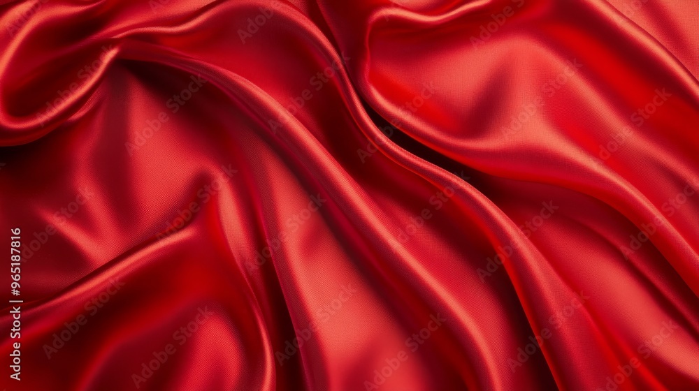 Red satin fabric background Red satin fabric background