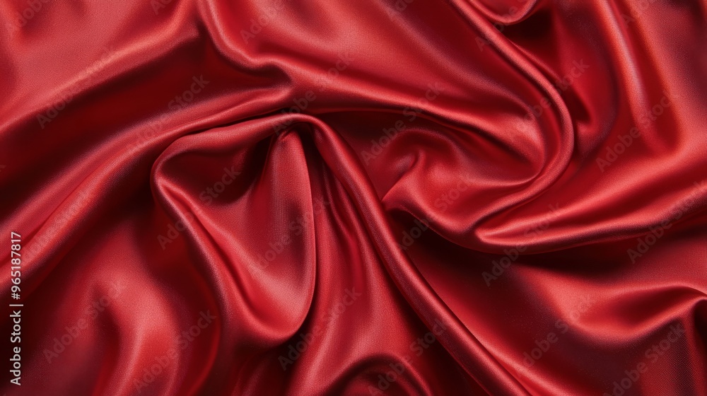 Red satin fabric background Red satin fabric background
