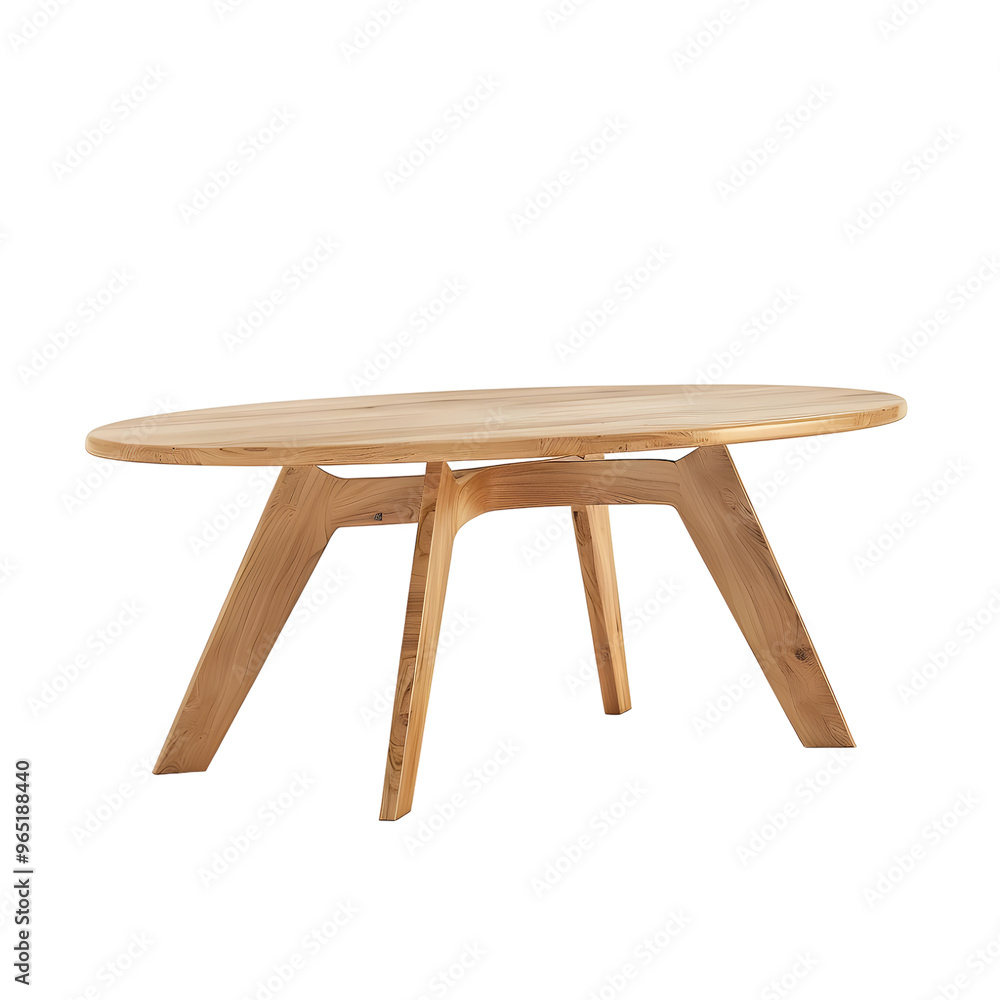 Round wooden coffee table with a minimalist design and smooth finish. Isolated on a transparent background. Round wooden coffee table with a minimalist design and smooth finish. Isolated on a transparent background.