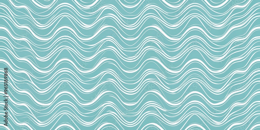 Abstract Wavy Lines on Aqua Background, White, Pattern, Texture, Art Abstract Wavy Lines on Aqua Background, White, Pattern, Texture, Art