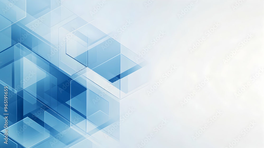 Fototapeta premium Abstract blue and white geometric pattern with a modern design.