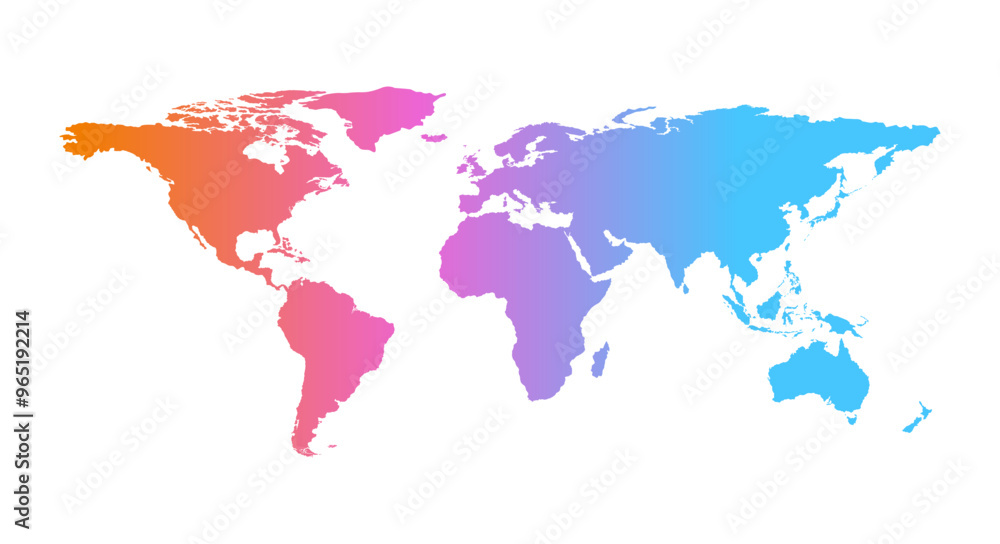 Fototapeta premium Word Map on white background