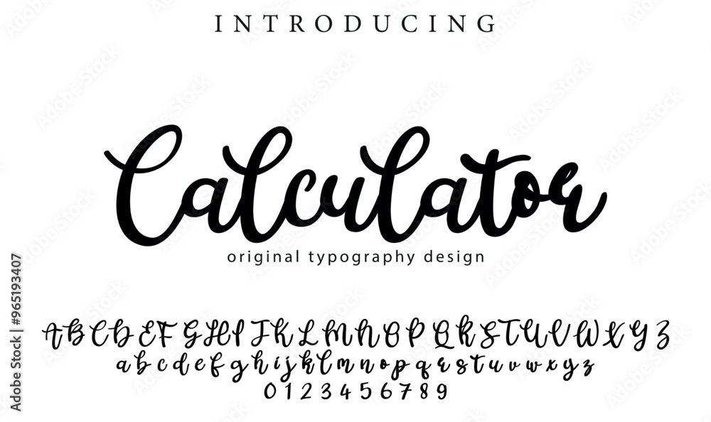 Calculator Font Stylish brush painted an uppercase vector letters, alphabet, typeface Calculator Font Stylish brush painted an uppercase vector letters, alphabet, typeface