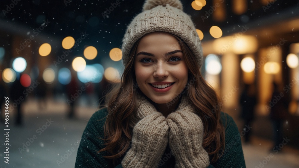 portrait of a woman in winter portrait of a woman in winter