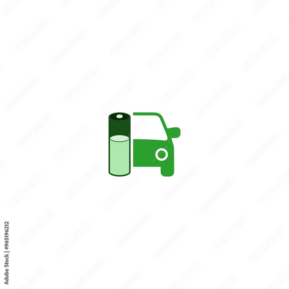 Electric car battery icon isolated on white background Electric car battery icon isolated on white background