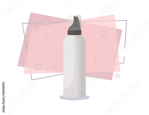 Hair foam illustration. Hair style, equipment, salon. Beauty industry concept. Vector illustration can be used for beauty professional products