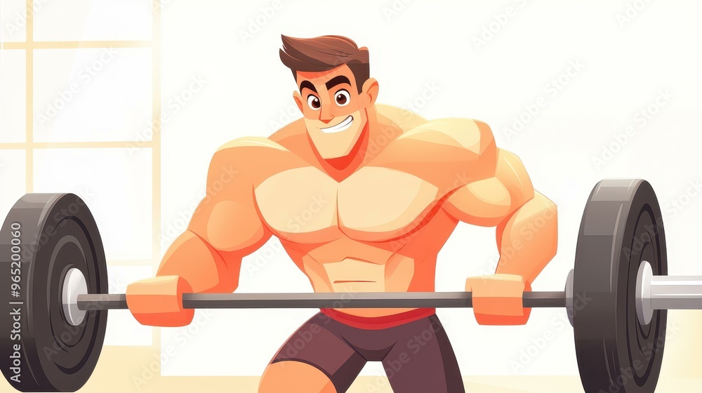 A fierce athlete showcases unwavering determination and grit during a tough workout, beautifully illustrated in vibrant detail. A fierce athlete showcases unwavering determination and grit during a tough workout, beautifully illustrated in vibrant detail.
