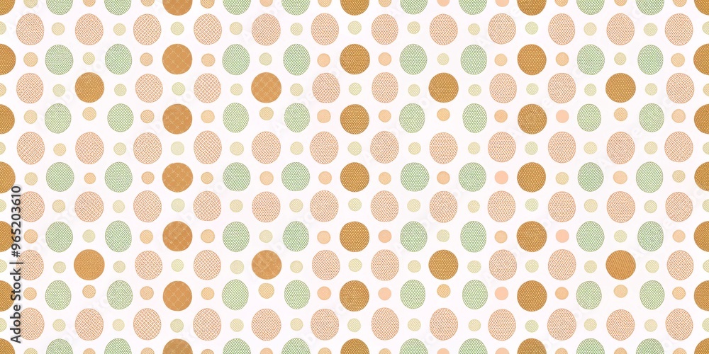 Hand-Drawn Pattern of Polka Dots with Textured Circles, white background, green, orange and brown dots, seamless, vector , pattern Hand-Drawn Pattern of Polka Dots with Textured Circles, white background, green, orange and brown dots, seamless, vector , pattern