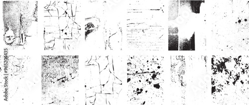 Grunge Backgrounds set. Big collection of vector overlay, distress, textures .Simply Place illustration over any Object to Create grungy ,splattered , dirty effect .Various texture for your design. 