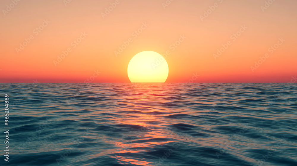 Serene sunset over tranquil waters, casting a warm glow across the sky and creating a peaceful atmosphere. Serene sunset over tranquil waters, casting a warm glow across the sky and creating a peaceful atmosphere.