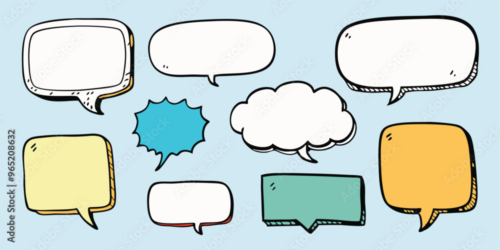 set of speech bubbles set of speech bubbles