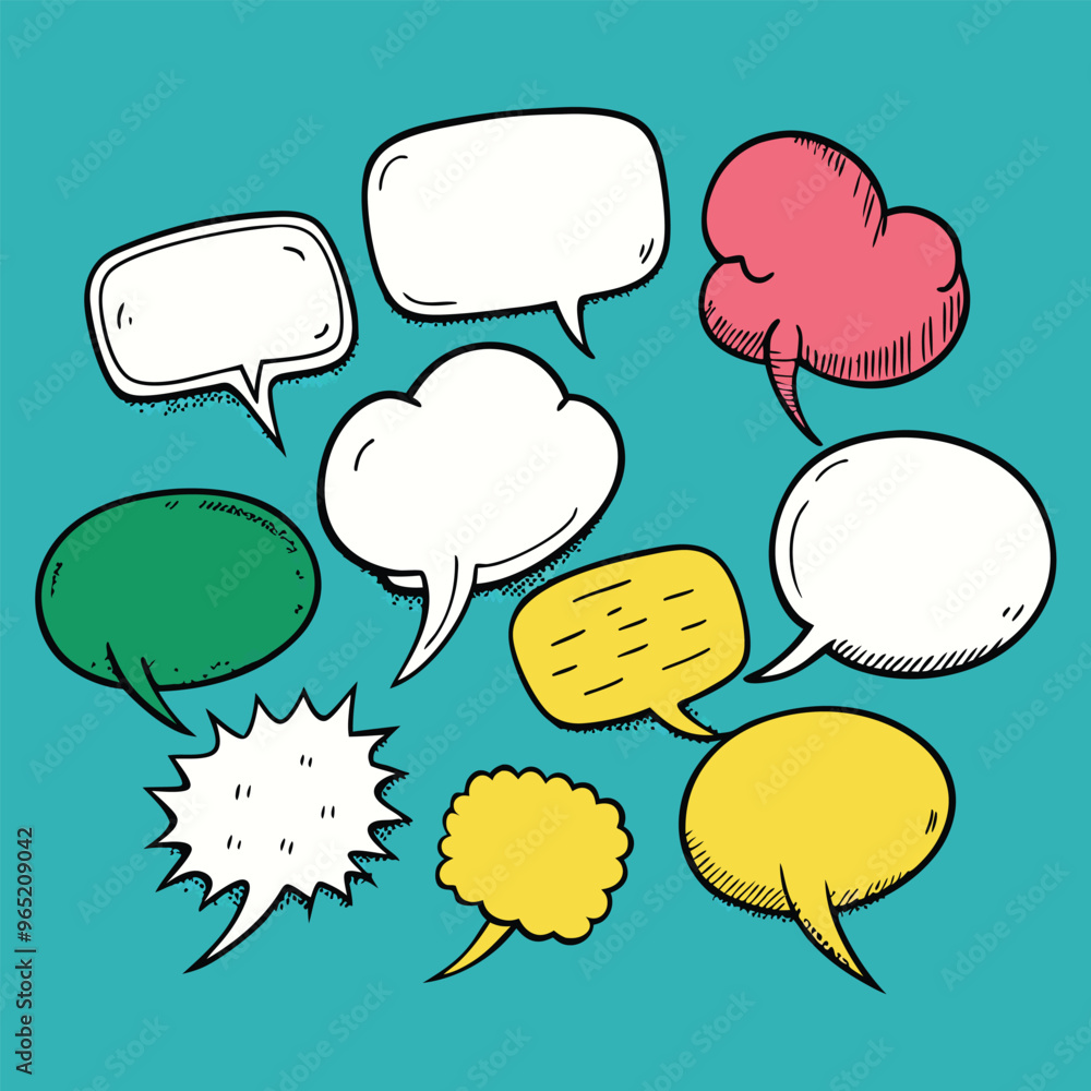 vector set of speech bubbles vector set of speech bubbles