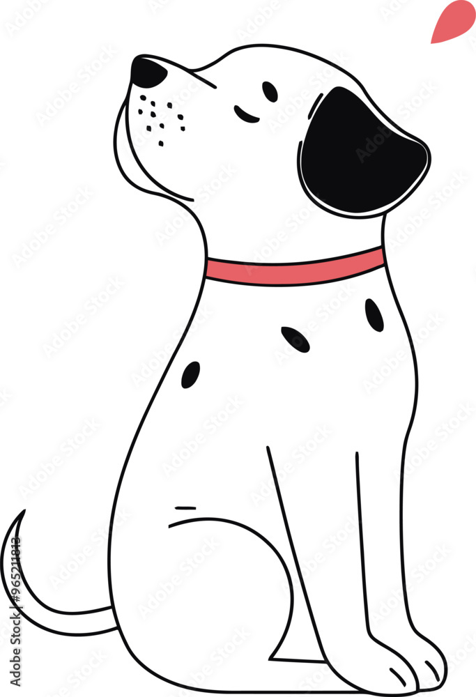 Obraz premium Cute dog illustration cartoon style pet happy smiling adorable funny puppy character baby animals