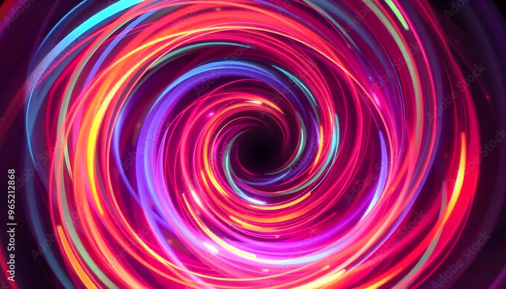 Abstract Swirling Neon Light Pattern Abstract Swirling Neon Light Pattern