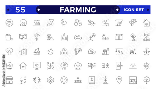 Farm, Farming, Agriculture Outline web icon set. Contains such Icons as Greenhouse, Haystack, Harvest and more. Outline icons collection.