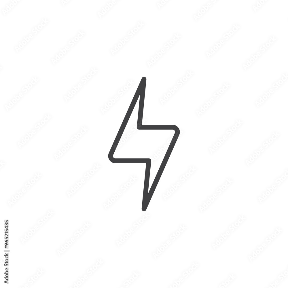 Lightning bolt symbol line icon Lightning bolt symbol line icon
