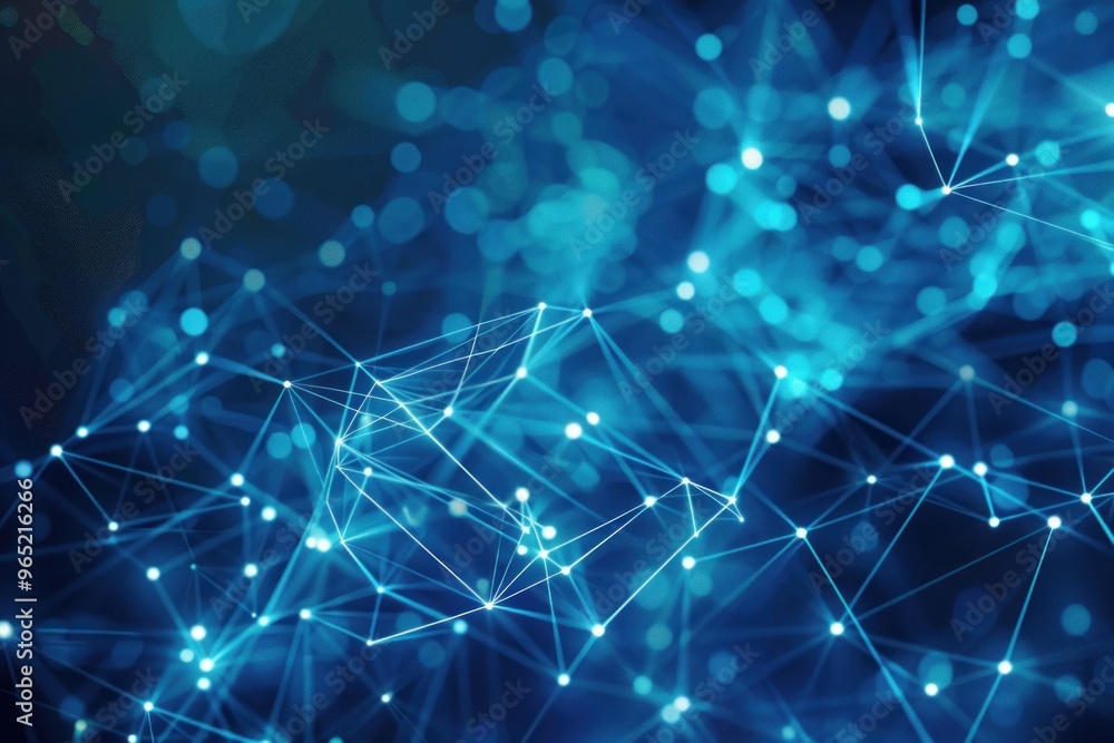 High-tech web design, illustrating Carbon Neutral, interconnected lines and dots on blue background High-tech web design, illustrating Carbon Neutral, interconnected lines and dots on blue background