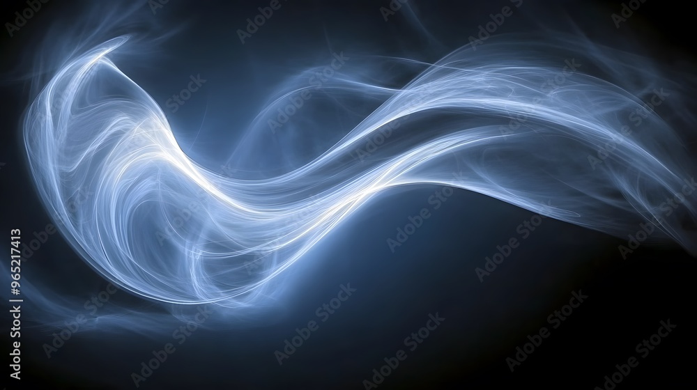 Obraz premium Abstract Blue Smoke Swirl Background