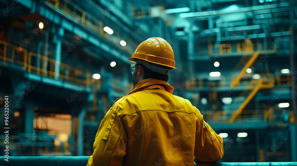 Industrial Engineer Photo - Engineer in Hard Hat, Safety Jacket, Observing Heavy Industry Manufacturing Factory, Engineering Expertise Industrial Engineer Photo - Engineer in Hard Hat, Safety Jacket, Observing Heavy Industry Manufacturing Factory, Engineering Expertise