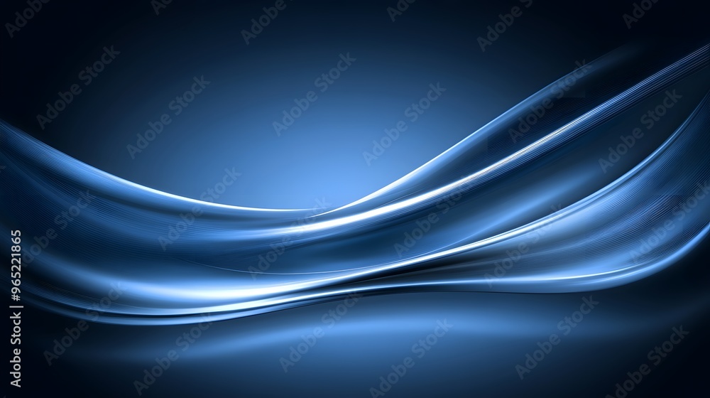 Naklejka premium Abstract Blue Wave Background Design