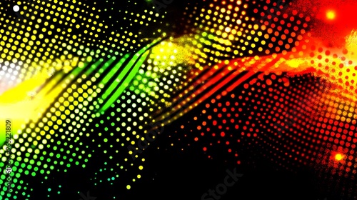 Wallpaper Mural Abstract Red Yellow Green Dotted Background Pattern Torontodigital.ca