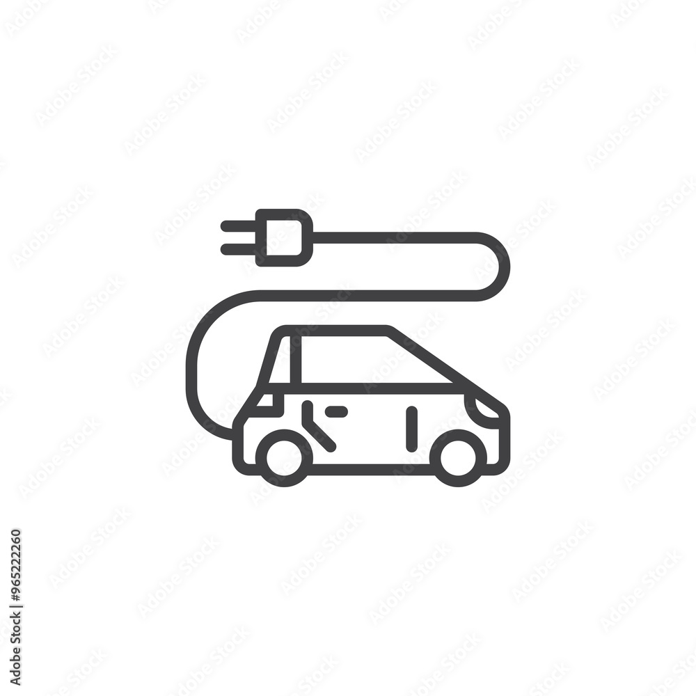 Electric Car line icon Electric Car line icon
