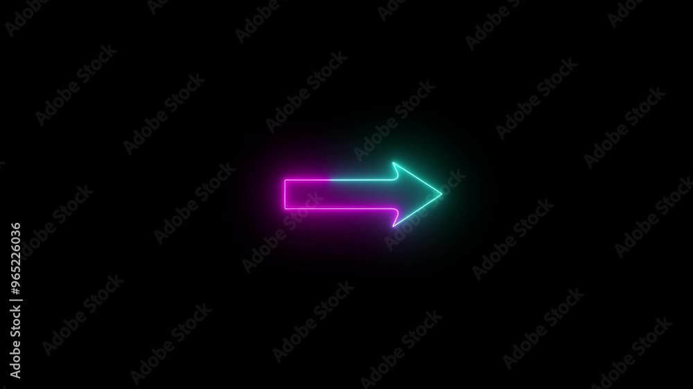 Neon pink and cyan color right arrow direction icon. Abstract neon arrow loading animation. 4k neon arrow video on black background. Direction target arrow concept. Neon arrow showing right direction Neon pink and cyan color right arrow direction icon. Abstract neon arrow loading animation. 4k neon arrow video on black background. Direction target arrow concept. Neon arrow showing right direction