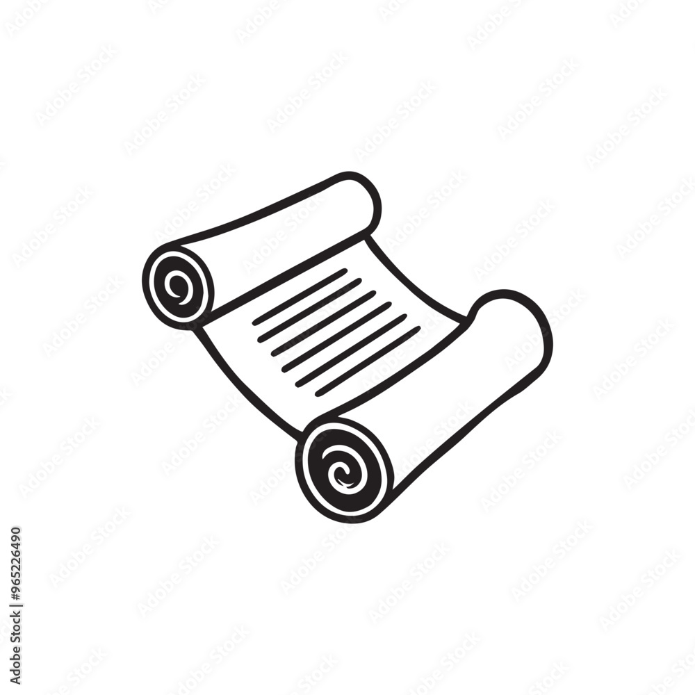 Medieval Parchment Clipart Design - Parchment Vector illustration in black and white Medieval Parchment Clipart Design - Parchment Vector illustration in black and white