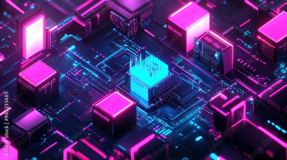 Neon Lights Circuit Board Neon Lights Circuit Board