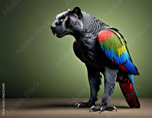 Hybrid animal between panth...