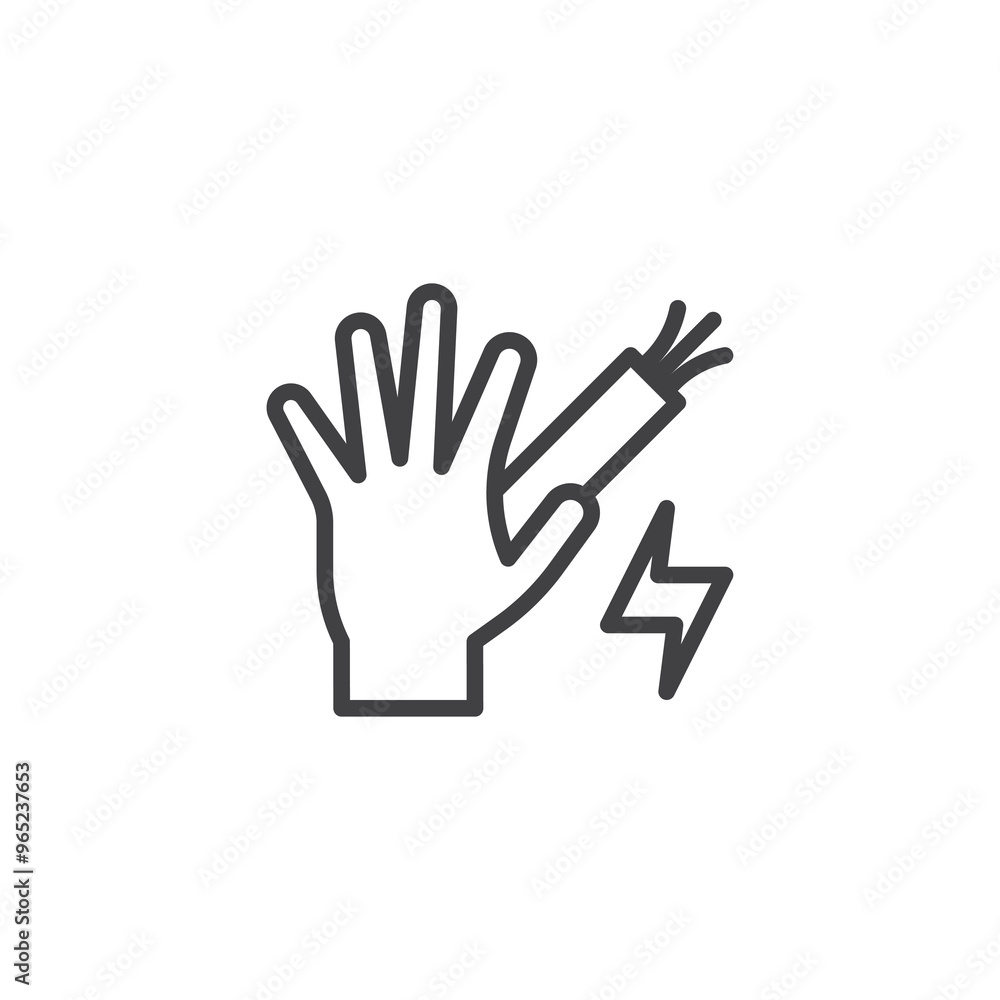 Electric Shock line icon Electric Shock line icon