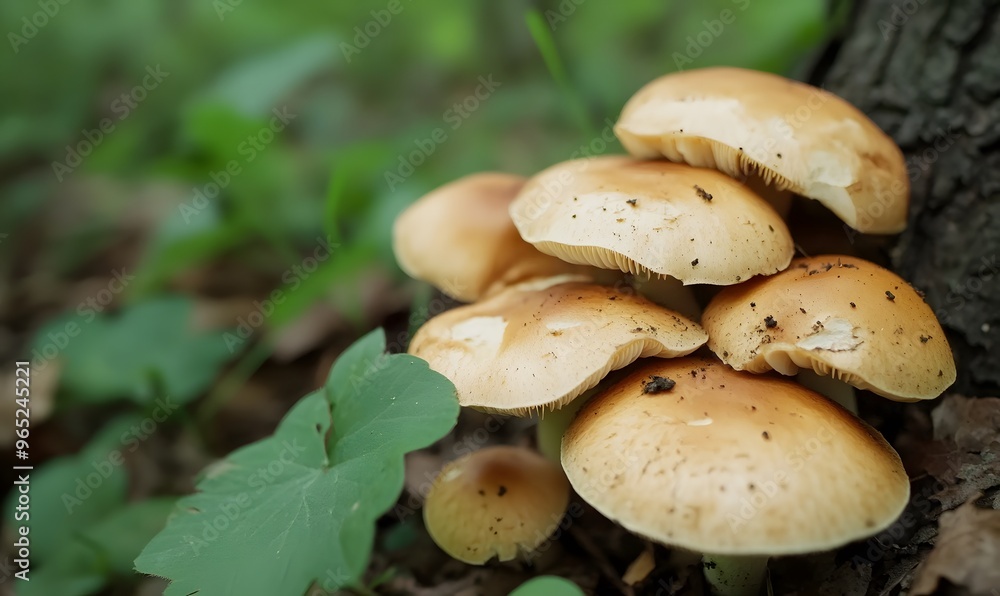 There are a lot of shiitake mushrooms growing in the forest. There are a lot of shiitake mushrooms growing in the forest.