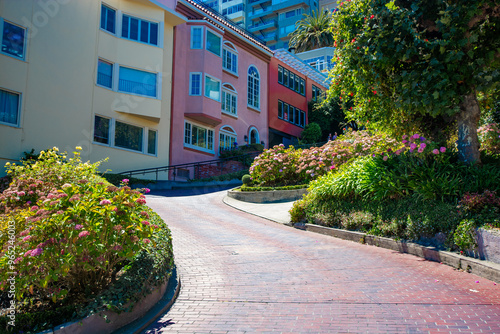 San Francisco,California,USA-August 10th 2024:Lombard Street photo